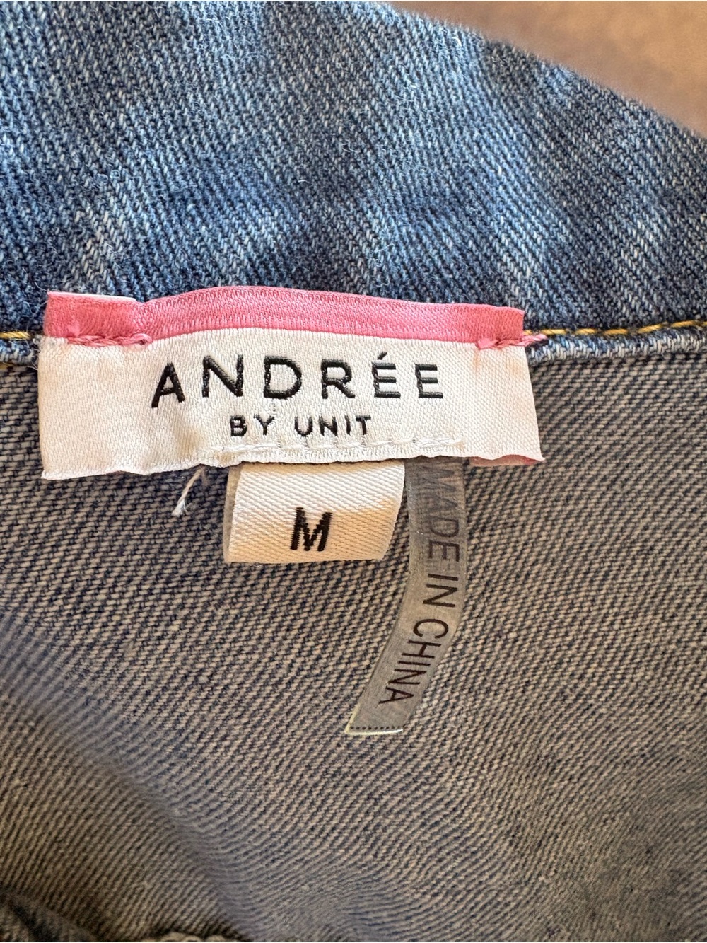 Andree By Unit Rhinestone Fringe Denim Jacket- size M - Picture 8 of 10